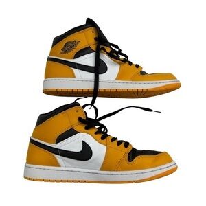 Nike Air Jordan 1 Mid Yellow Black Taxi Size 11
